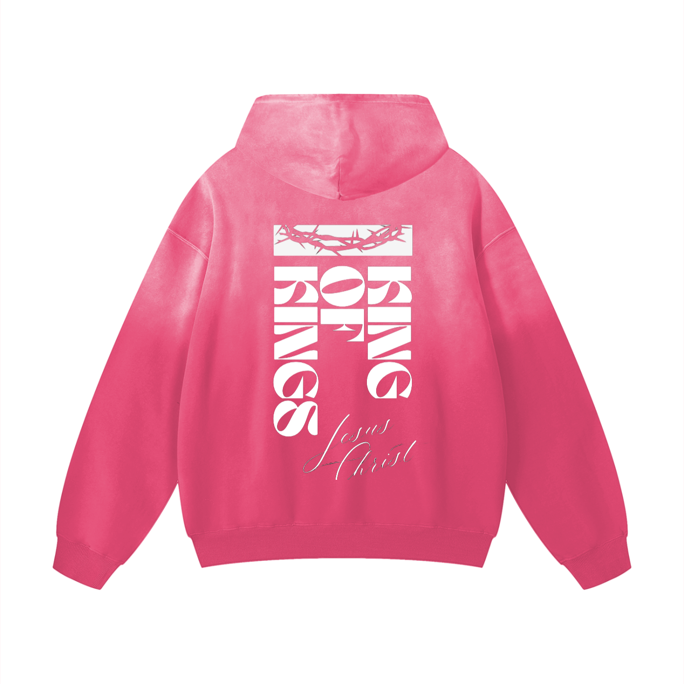 King of Kings Pink oversize Hoodie